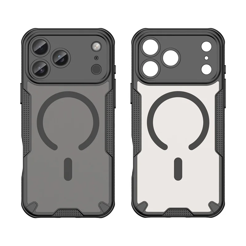 Bulk Purchasing For iPhone 17 Pro Magnetic Case Drop Proof TPU + PC Phone Back Cover Compatible with MagSafe - Black