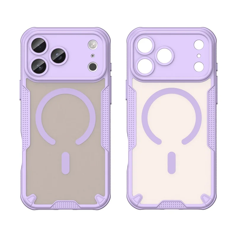 Bulk Purchasing For iPhone 17 Pro Max Magnetic Case Drop Proof TPU + PC Phone Back Cover Compatible with MagSafe - Purple
