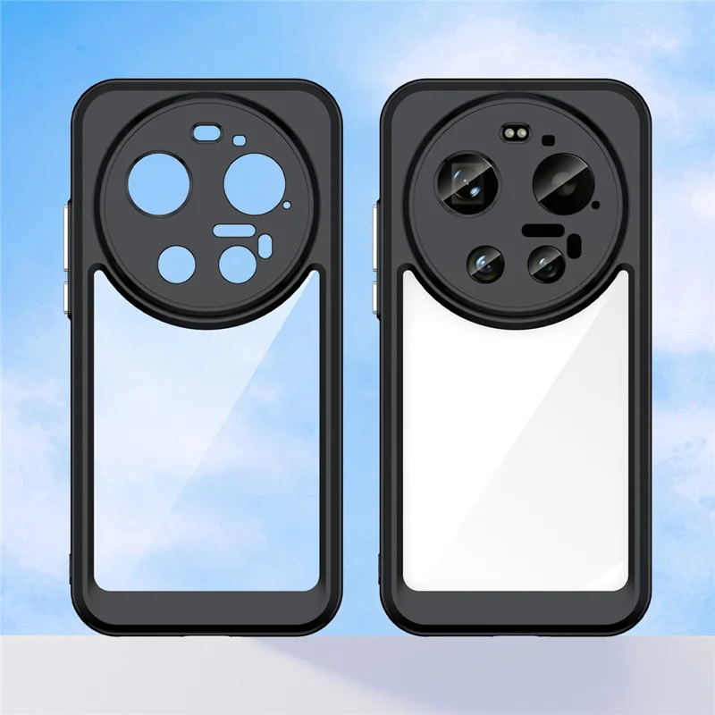 For Xiaomi 17 Ultra 5G Case TPU + Acrylic Protective Clear Phone Cover - Black