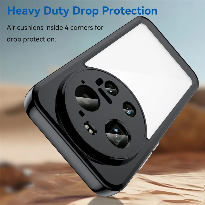 For Xiaomi 17 Ultra 5G Case TPU + Acrylic Protective Clear Phone Cover - Black