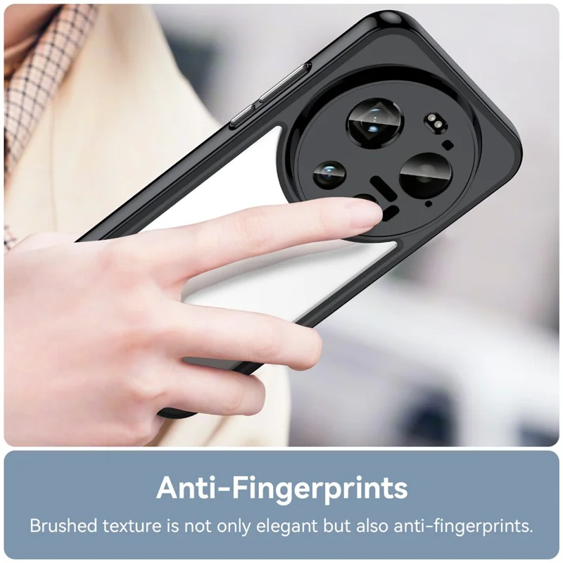 For Xiaomi 17 Ultra 5G Case TPU + Acrylic Protective Clear Phone Cover - Black