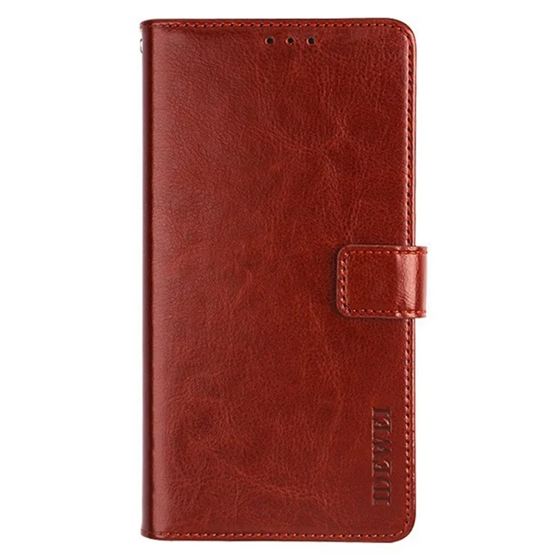 IDEWEI For Samsung Galaxy A23 4G / A23 5G (Global Version) Anti-scratch PU Leather Flip Stand Wallet Cover Crazy Horse Texture Phone Protective Case - Brown