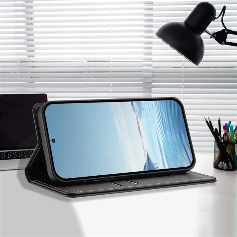 Bulk Purchasing For iPhone 17 Leather Case Magnetic Closure RFID Blocking Wallet Phone Cover - Black