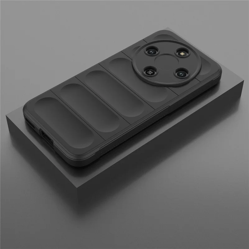 Futera telefonu na Honor Magic8 Lite 5G / X70 5G / X9d 5G antywypadkowa miękka tylna pokrywa z trwałego TPU – Czarny