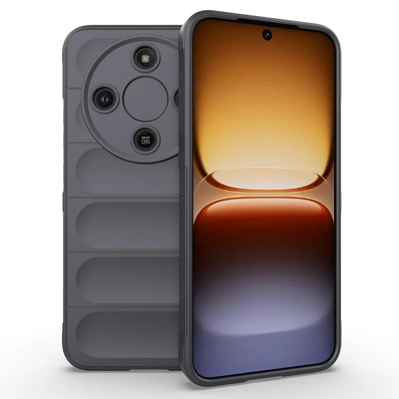 Phone Case For Honor Magic8 Lite 5G  /  X70 5G  /  X9d 5G Anti-Drop Soft TPU Rugged Back Cover - Dark Grey