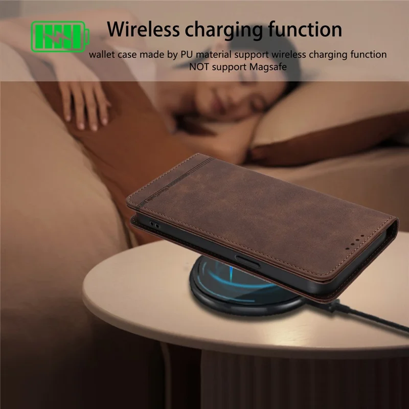 RINACASIS RC23 Phone Case For Xiaomi Poco M8 5G / Redmi Note 15 5G (Global) / 15 4G (Global) RFID Blocking Wallet Stand PU Leather Cover - Brown