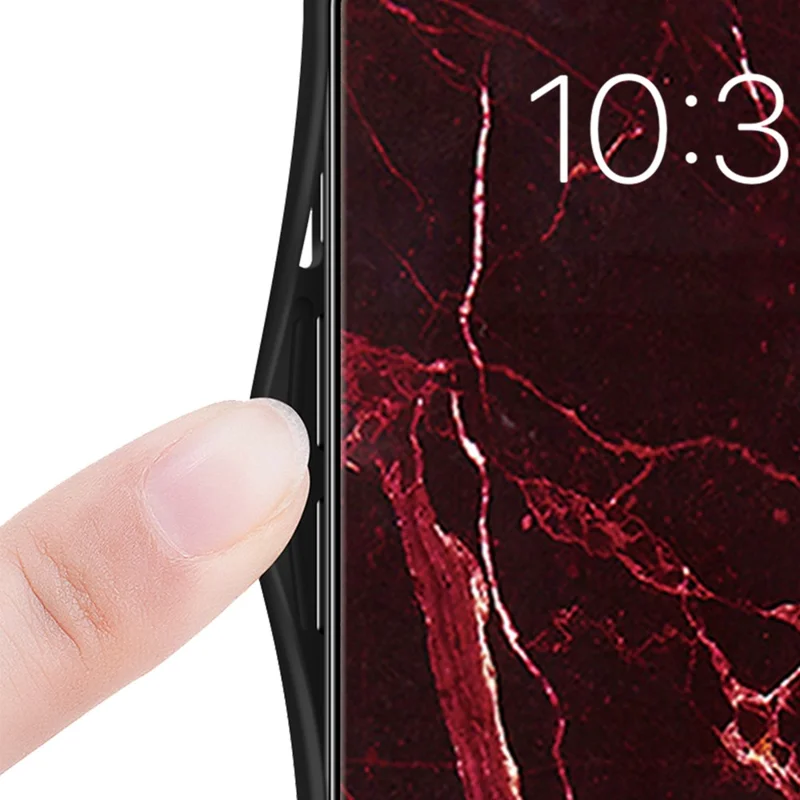 Phone Case For Xiaomi Poco M8 5G / Redmi Note 15 5G (Global) Marble Pattern Tempered Glass + PC + TPU Protective Phone Cover - Gold Black Marble