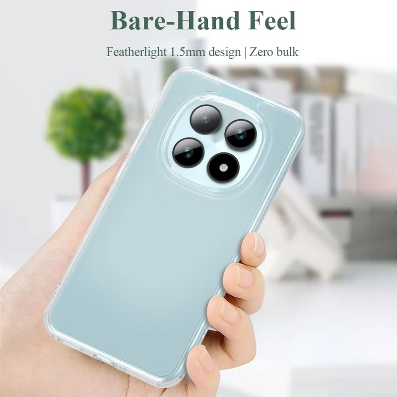 LEREACH TOC-serie til Xiaomi Redmi Note 15 5G (Global) / Poco M8 5G TPU + akryl telefonbeskyttelsesdæksel - Transparent