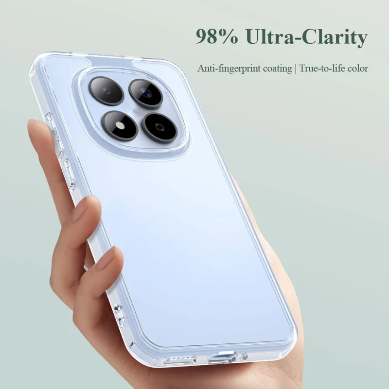 LEREACH TOC Series for Xiaomi Poco M8 Pro 5G / Redmi Note 15 Pro+ 5G (Global) Case TPU + Acrylic Phone Cover - Transparent