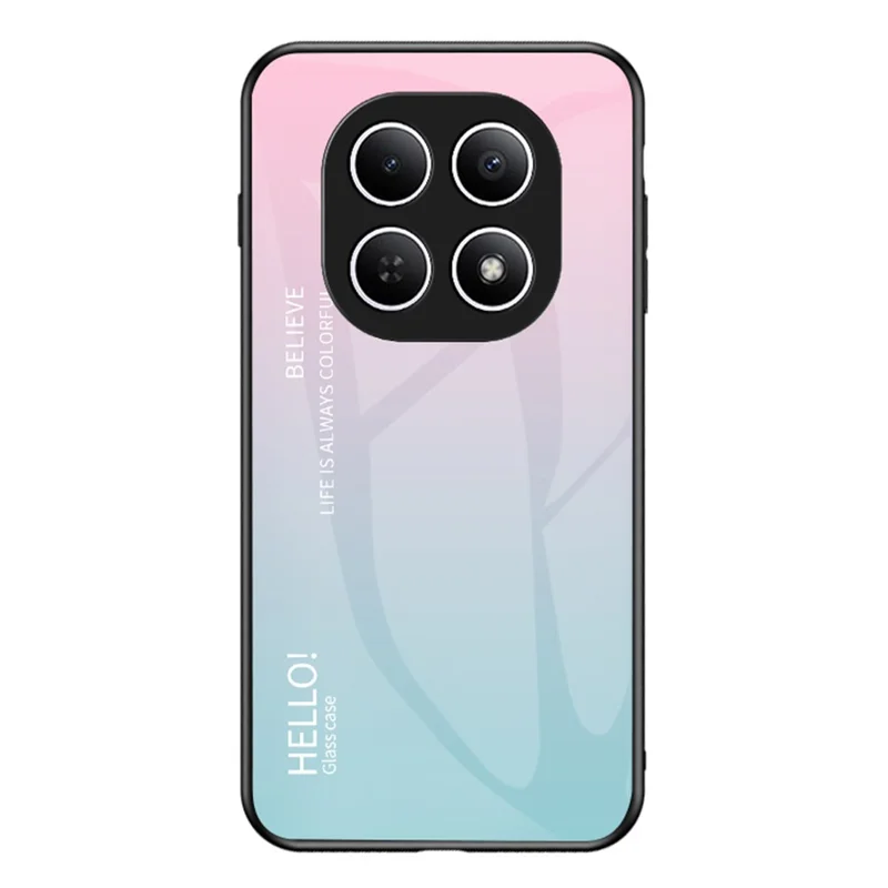 Phone  Case For Xiaomi Poco M8 5G / Redmi Note 15 5G (Global) Anti-Scratch Tempered Glass + PC + TPU Phone Cover - Gradient Pink Blue
