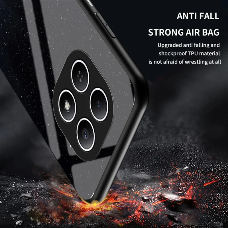 Phone Case For Xiaomi Poco M8 5G / Redmi Note 15 5G (Global) Starry Sky Pattern Tempered Glass Phone Cover - Color Starry Sky