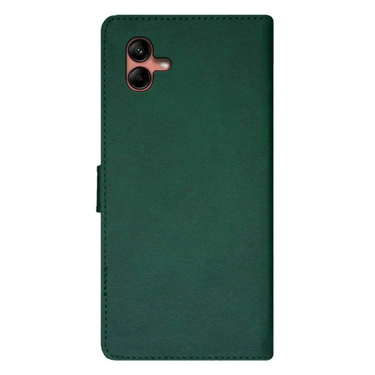IDEWEI Pour Samsung Galaxy A04 4G (164,4 x 76,3 x 9,1 Mm) Couleur D'épissage Des Couvertures de Carte en Cuir PU Cover Pliant Stand Magnetic Flip Téléphone Boîte de Téléphone - Vert