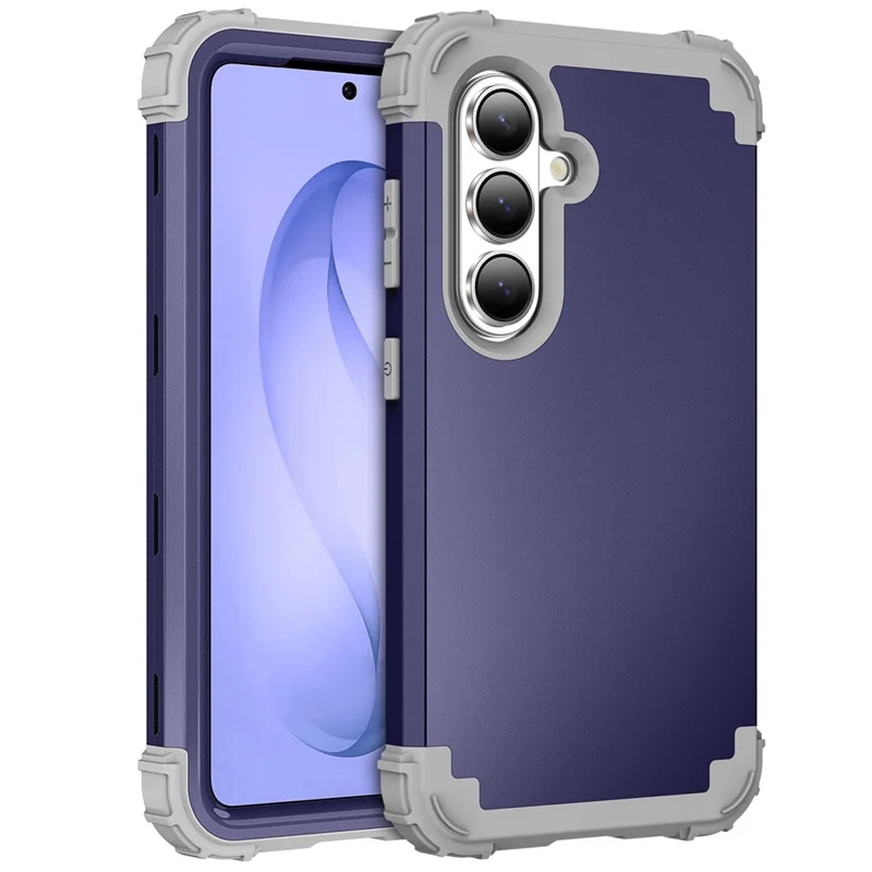 For Samsung Galaxy S26+ Case Shockproof PC + TPU Phone Back Cover - Navy Blue
