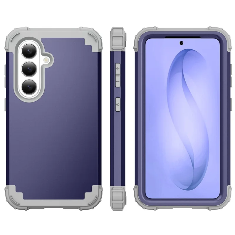 For Samsung Galaxy S26+ Case Shockproof PC + TPU Phone Back Cover - Navy Blue