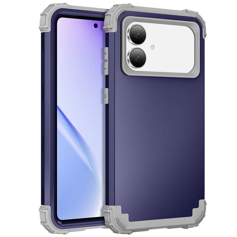 For Samsung Galaxy S26 Edge Case Shockproof PC + TPU Phone Back Cover - Navy Blue