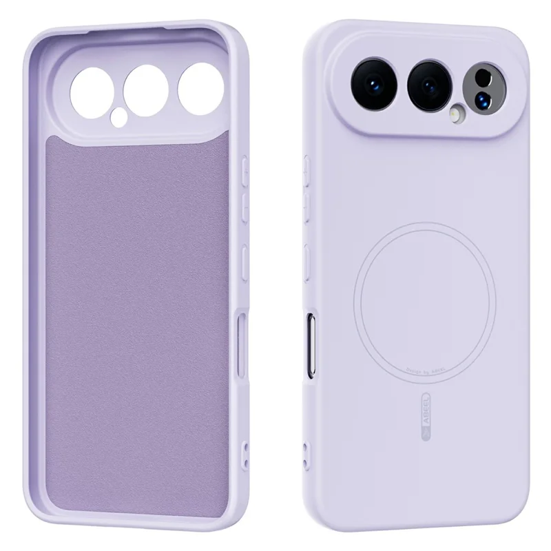 ABEEL Magnetic Case For Honor 500 5G  /  500 Pro 5G Skin Touch Liquid Silicone Phone Back Cover - Purple