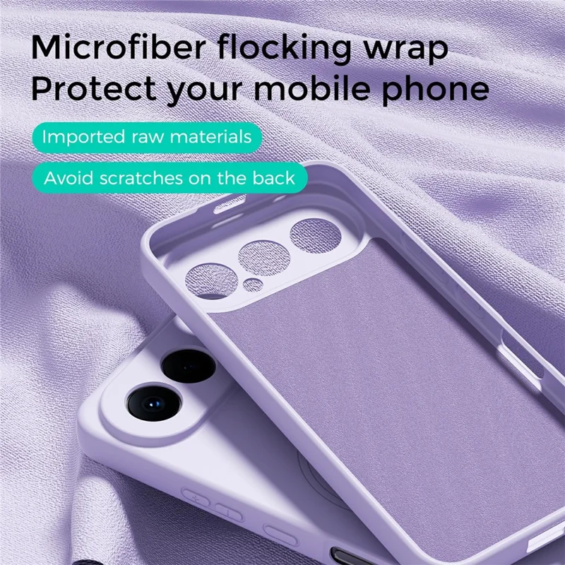 ABEEL Magnetic Case For Honor 500 5G  /  500 Pro 5G Skin Touch Liquid Silicone Phone Back Cover - Purple