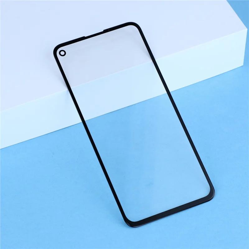 Lente de Vidro Frontal para Google Pixel 4a 5G + Peça com Adesivo OCA (sem Logótipo) - Preto