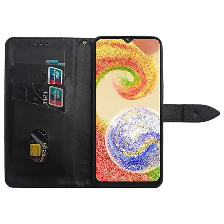 IDEWEI Pour Samsung Galaxy A04 4G (164,4 x 76,3 x 9,1 Mm) Ferme D'amortisseur Pour Cartes en Cuir pu Slots Téléphone Boîte de Téléphone - Violet