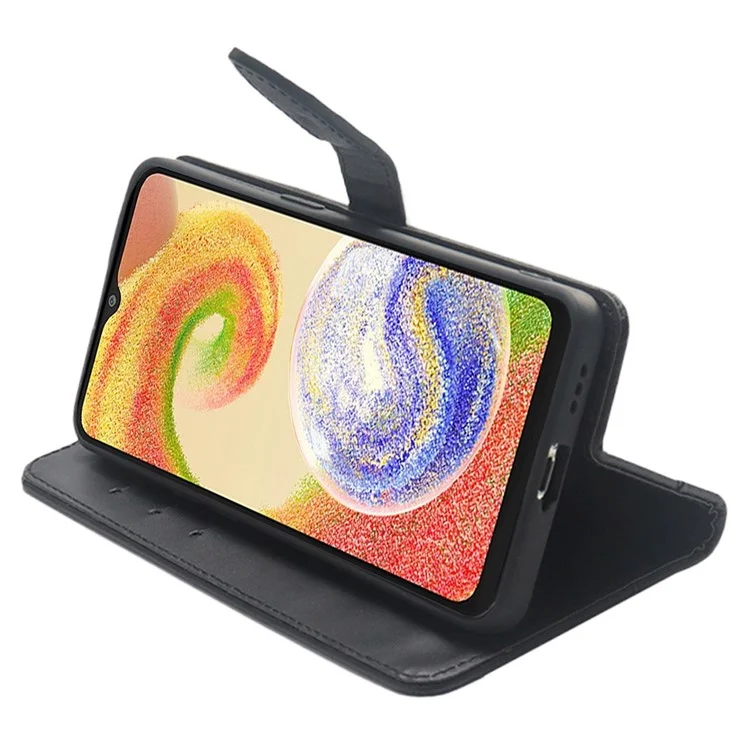 IDEWEI Pour Samsung Galaxy A04 4G (164,4 x 76,3 x 9,1 Mm) Ferme D'amortisseur Pour Cartes en Cuir pu Slots Téléphone Boîte de Téléphone - Violet