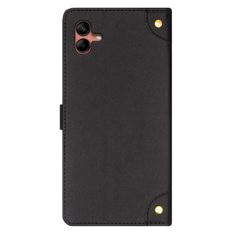 IDEWEI Pour Samsung Galaxy A04 4G (164,4 x 76,3 x 9,1 Mm) Ferme D'amortisseur Pour Cartes en Cuir pu Slots Téléphone Boîte de Téléphone - Violet