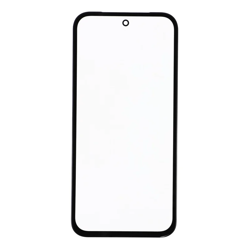 For Google Pixel 8a Front Screen Glass Lens + OCA Adhesive Part (without Logo) - Black