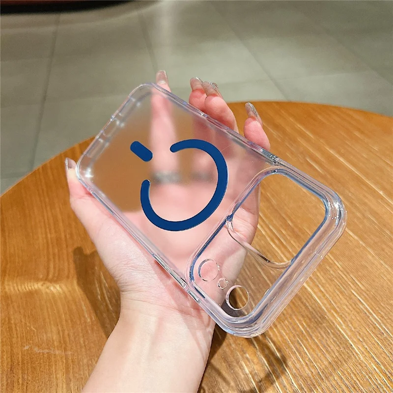 For iPhone 17 Pro Magnetic Case PC + TPU Matte Anti-Drop Phone Cover Compatible with MagSafe - Blue