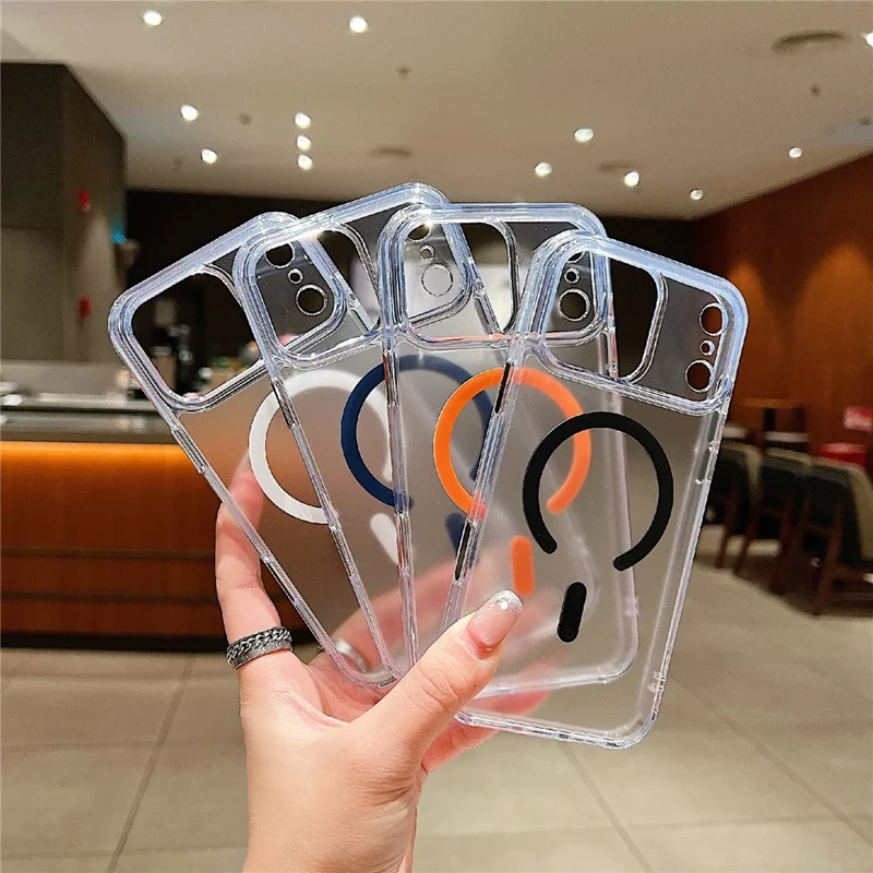 For iPhone 17 Pro Magnetic Case PC + TPU Matte Anti-Drop Phone Cover Compatible with MagSafe - Blue