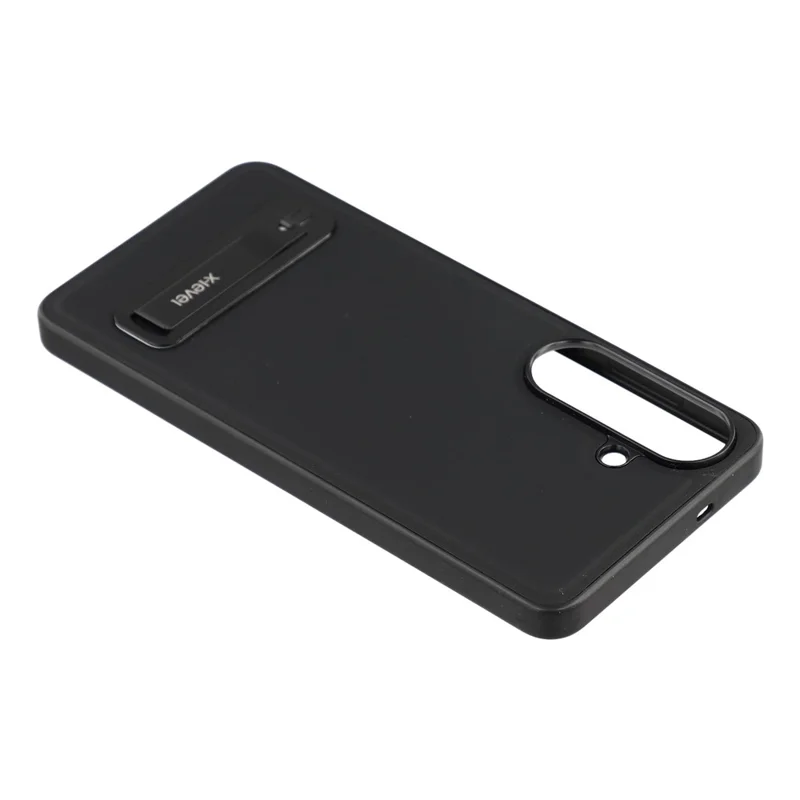 X-LEVEL For Samsung Galaxy S26  /  S26 Pro Case Leather Coated PC TPU Phone Back Cover with Metal Kickstand - Black