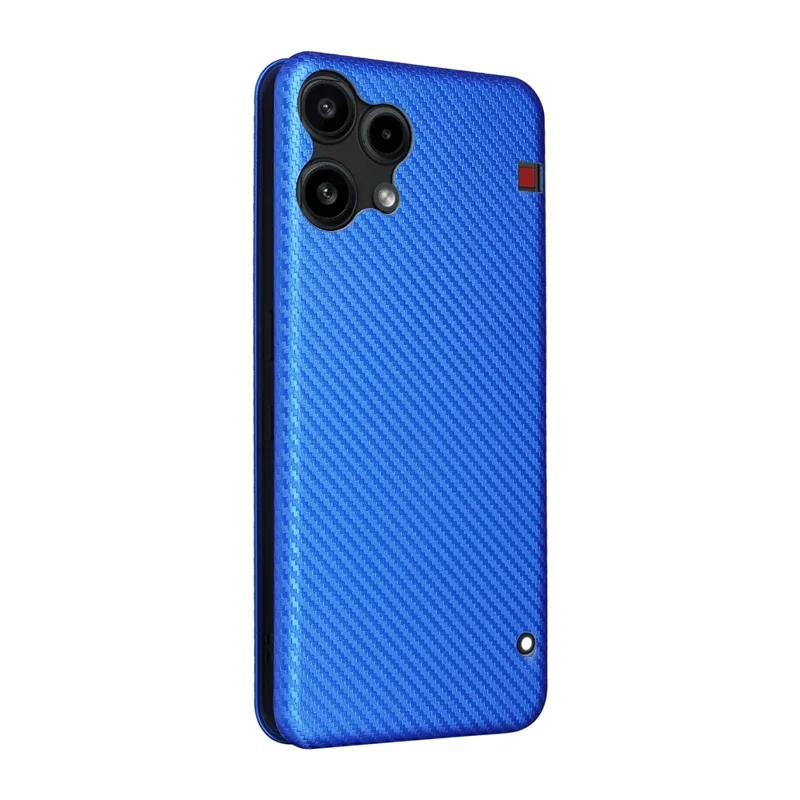 For Nothing Phone (3a) Lite 5G Case Carbon Fiber Texture Drop-Proof PU Leather Phone Cover - Blue