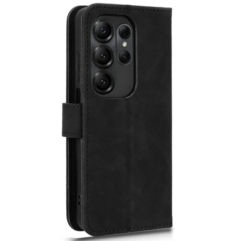 For Doogee Note 56X Leather Case Skin Feel Anti Drop Wallet Stand Flip Phone Cover - Black