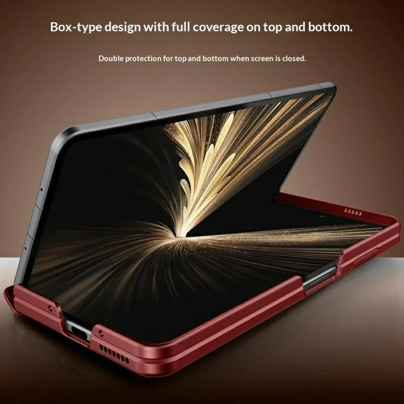 For Honor Magic V5 5G Magnetic Case Skin Touch TPU PU Leather PC Phone Back Cover with Foldable Lens Kickstand - Black