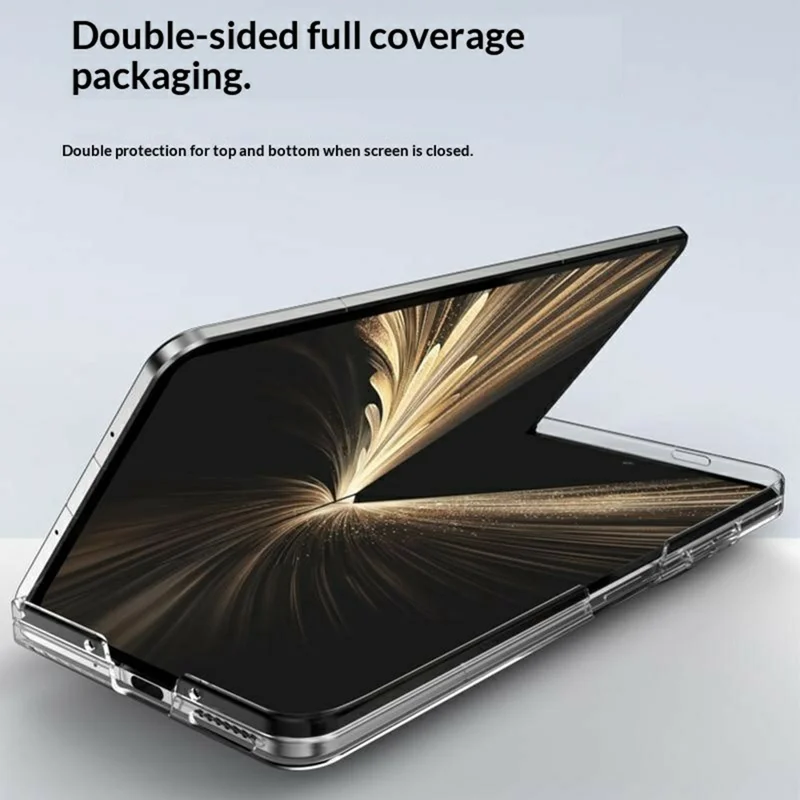 Capa Transparente para Honor Magic V5 5G com Proteção de Vidro Temperado em Metal e Suporte Ajustável - Preto