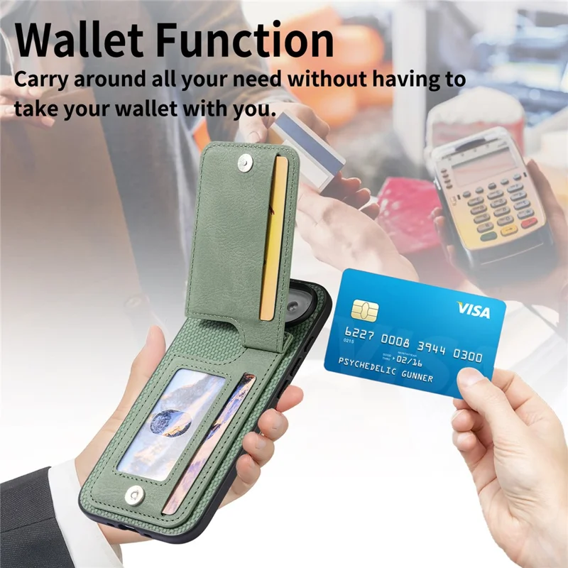 Für iPhone 17 Pro Hülle aus Kohlefaser-Leder mit TPU + PC-Beschichtung - Schwarz