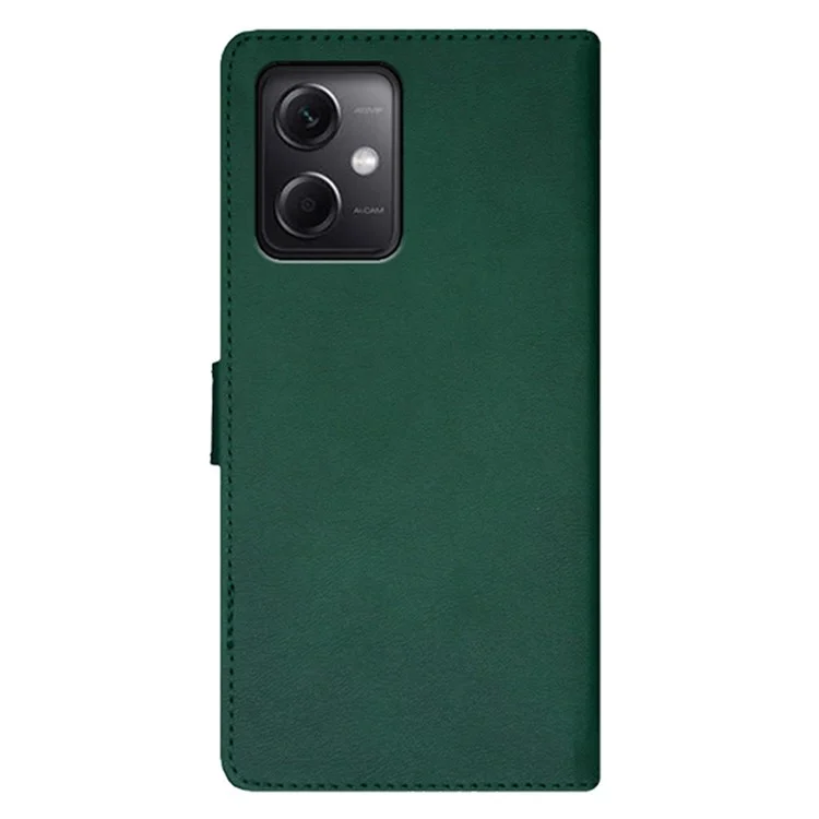 Idewei Pour Xiaomi Redmi Note 12 5g D'épissage en Cuir pu + Tpu Support de Cartes de Cartes de Support de Support de Téléphone Avec Sangle à Main - Vert