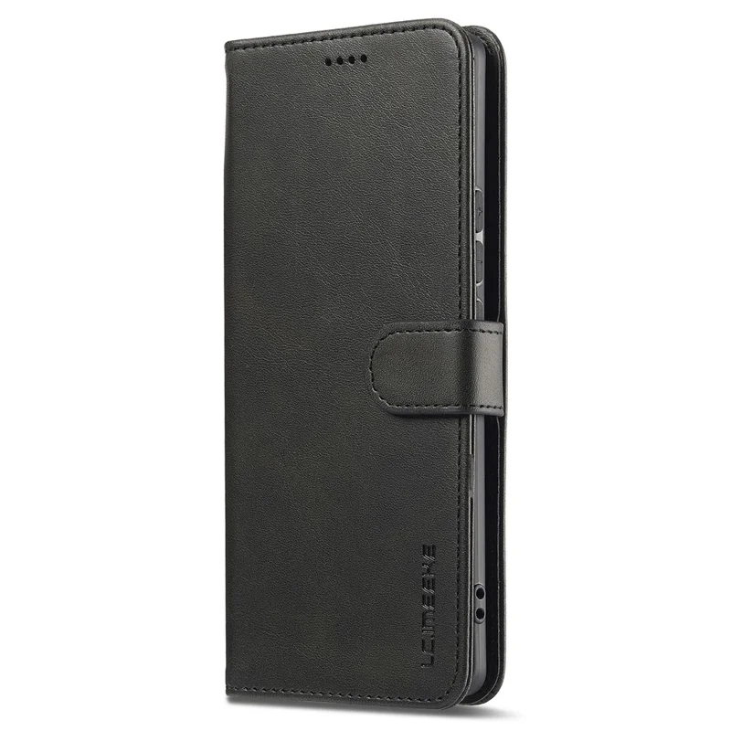 LC.IMEEKE For Xiaomi Poco M8 Pro 5G / Xiaomi Redmi Note 15 Pro+ 5G (Global) Case Wallet Calf Texture Leather Phone Cover - Black
