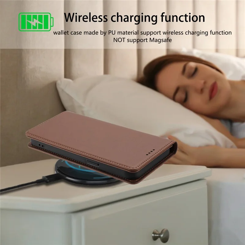 Bulk Purchasing For Motorola Edge 70 5G Leather Case Magnetic Closure RFID Blocking Wallet Phone Cover - Brown