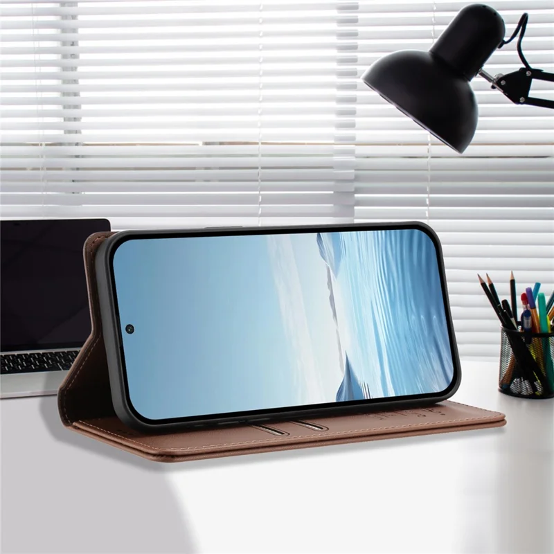 Bulk Purchasing For Motorola Edge 70 5G Leather Case Magnetic Closure RFID Blocking Wallet Phone Cover - Brown