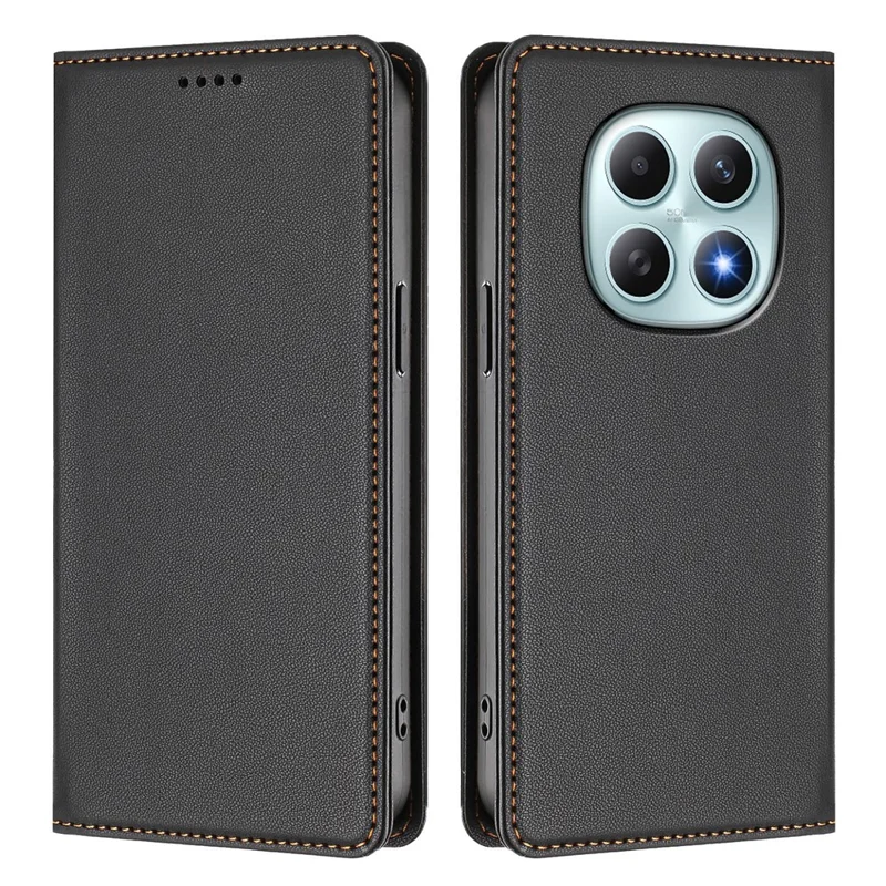 Bulk Purchasing Leather Case For Xiaomi Poco M8 5G  /  Redmi Note 15 5G (Global)  /  15 4G (Global) Magnetic Closure RFID Blocking Wallet Phone Cover - Black