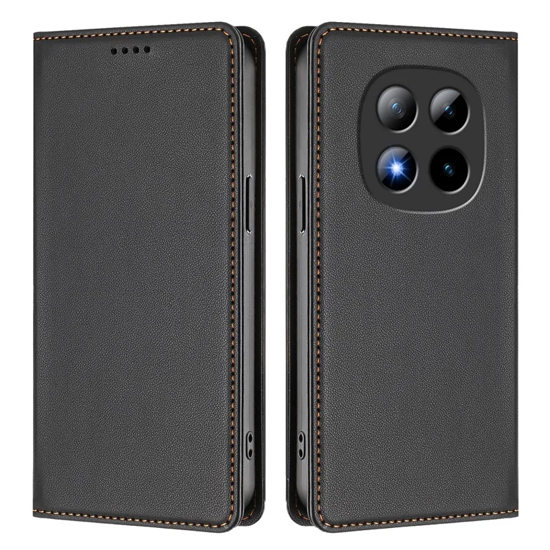 Bulk Purchasing For Xiaomi Redmi Note 15 Pro+ 5G (Global)  /  Poco M8 Pro 5G Leather Case Magnetic Closure RFID Blocking Wallet Phone Cover - Black