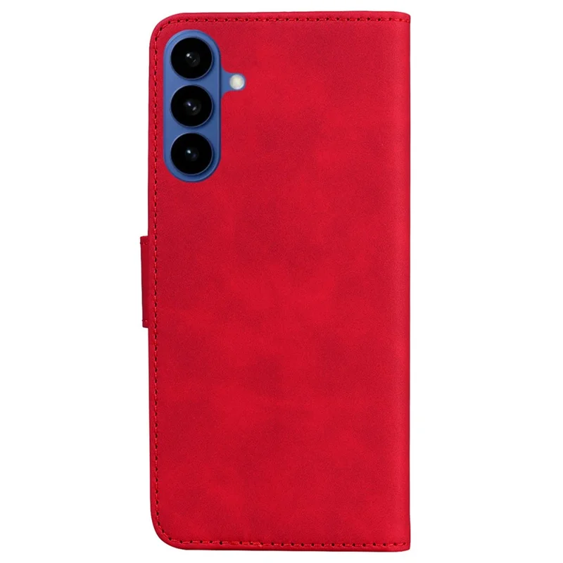 For Samsung Galaxy A37 5G Case Solid Color Leather Wallet Phone Cover - Red