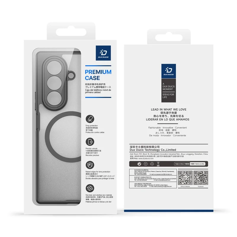 DUX DUCIS Expn-serie til Samsung Galaxy Z Fold7 5G magnetisk hylster PC + TPU bagside til telefon - Sort