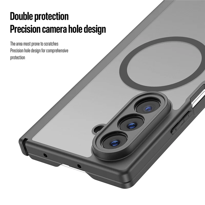 DUX DUCIS Expn-serie til Samsung Galaxy Z Fold7 5G magnetisk hylster PC + TPU bagside til telefon - Sort