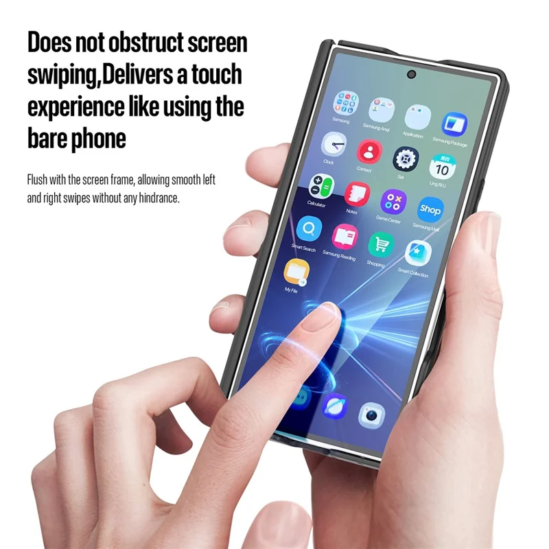 DUX DUCIS Expn-serie til Samsung Galaxy Z Fold7 5G magnetisk hylster PC + TPU bagside til telefon - Sort