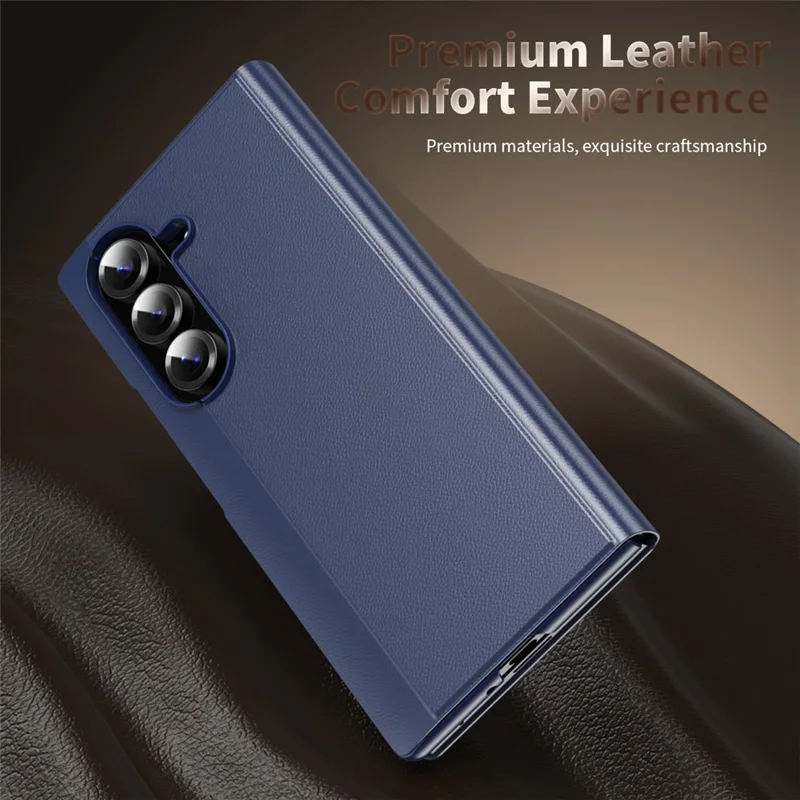 For Samsung Galaxy Z Fold5 5G Case Smart View Window Leather Phone Cover - Sapphire