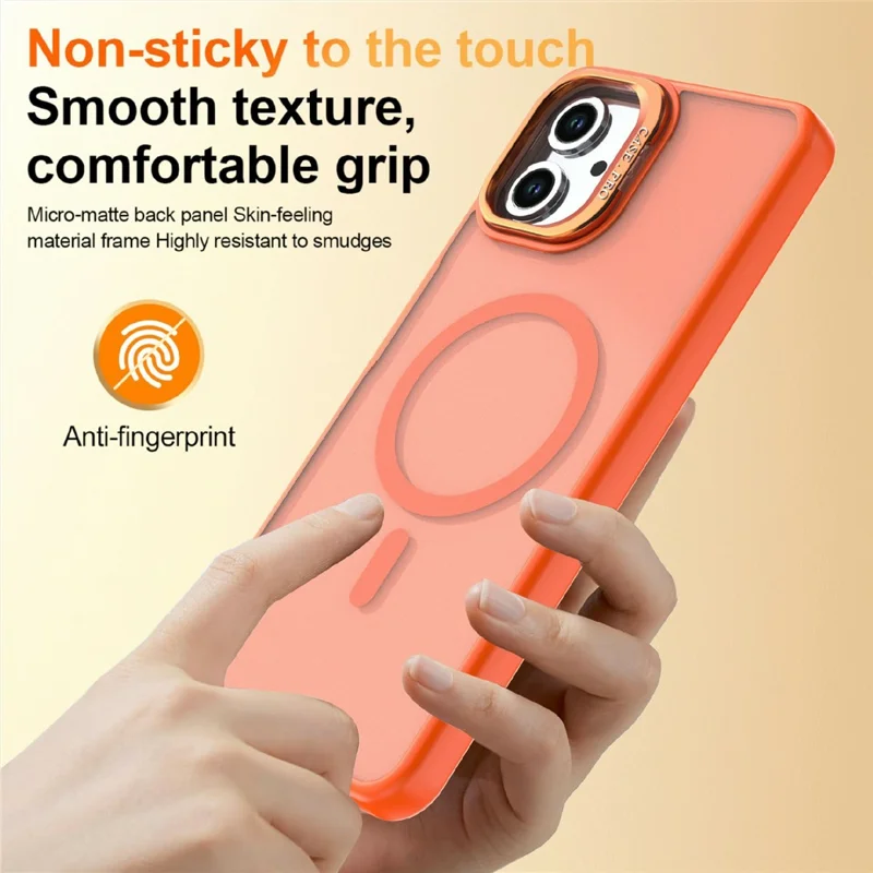 Magnetic Case For Samsung Galaxy A07 5G / A07 4G / A06 5G / A06 4G Foldable Kickstand Matte PC + TPU Phone Cover - Orange