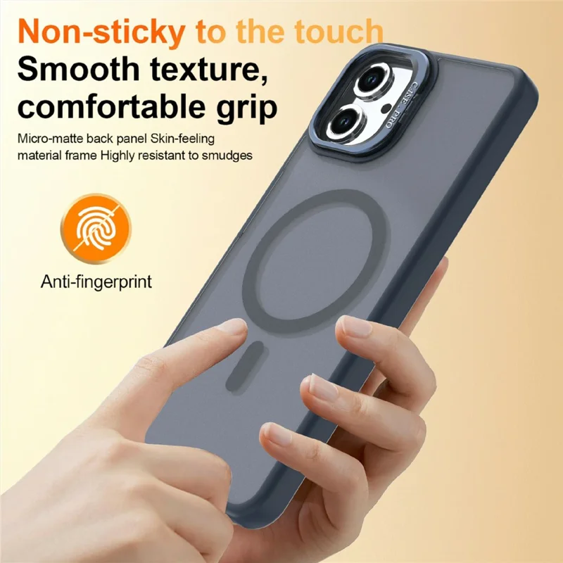 Magnetic Case For Samsung Galaxy A07 5G / A07 4G / A06 5G / A06 4G Foldable Kickstand Matte PC + TPU Phone Cover - Blue