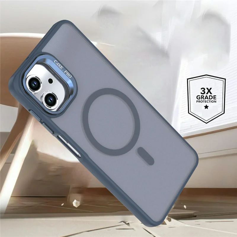 Magnetic Case For Samsung Galaxy A07 5G / A07 4G / A06 5G / A06 4G Foldable Kickstand Matte PC + TPU Phone Cover - Blue