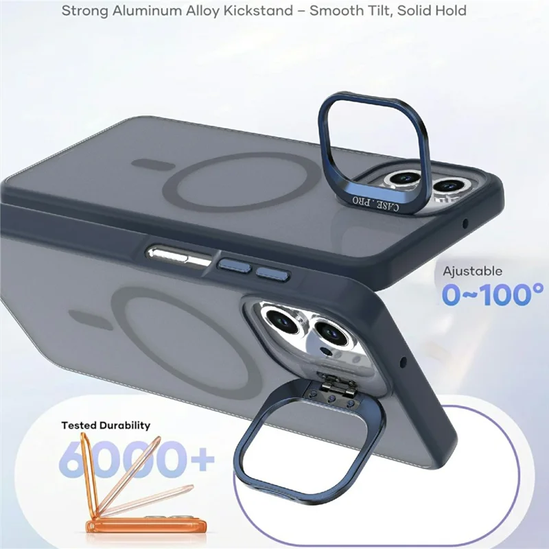Magnetic Case For Samsung Galaxy A07 5G / A07 4G / A06 5G / A06 4G Foldable Kickstand Matte PC + TPU Phone Cover - Blue