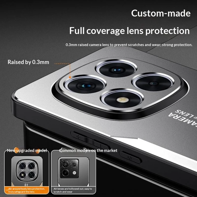 Coque pour Xiaomi Redmi Note 15 Pro 4G (Global) - Armature en alliage d'aluminium, dos en TPU et PC - Or